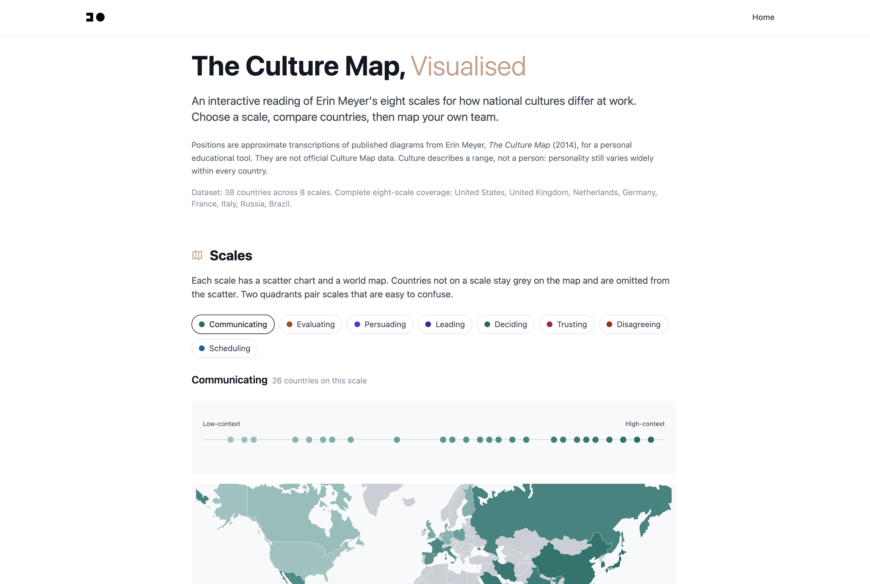 The Culture Map, Visualised